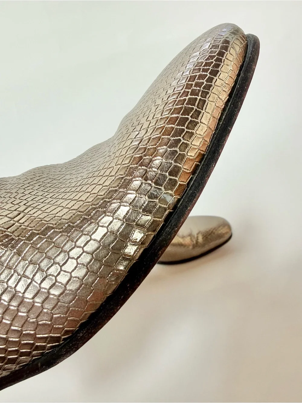 Mezlan Metallic Champagne Slip On Loafers